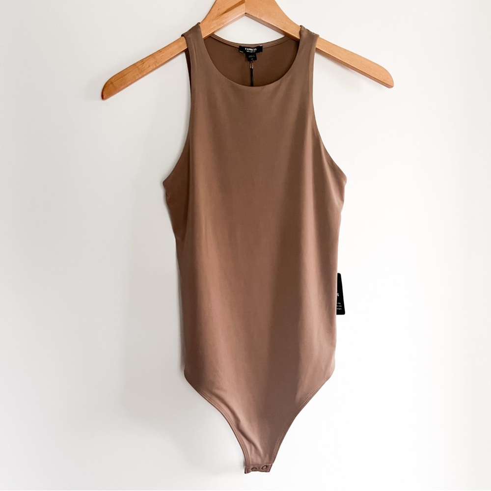 express body contour bodysuit taupe